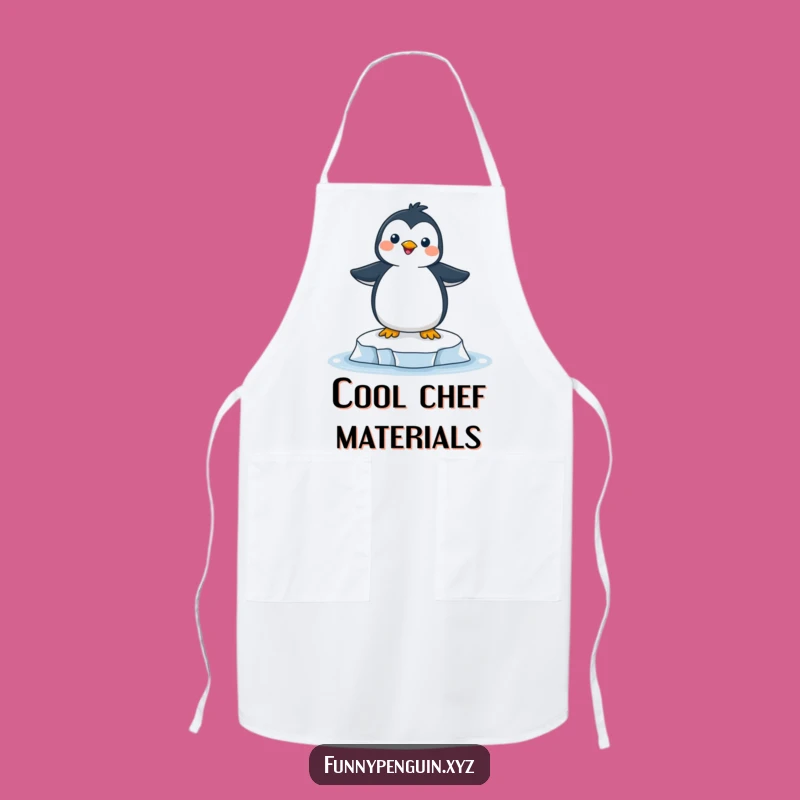 Funny Joyful Penguin Apron - Chef's Ice Floe Humor Gift