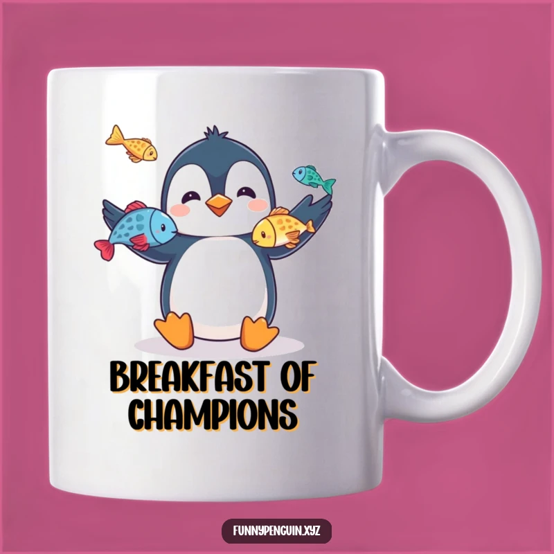 Funny Penguin Mug: Juggling Penguin, Hilarious Talent Gift