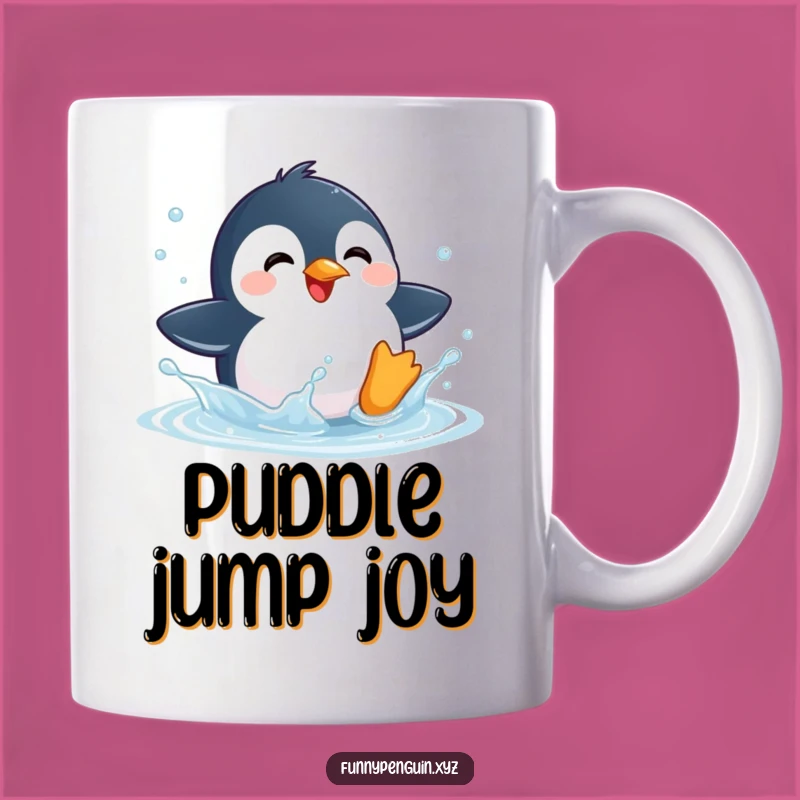 Funny Kawaii Penguin Splashing Mug - Pure Joy Delight Gift