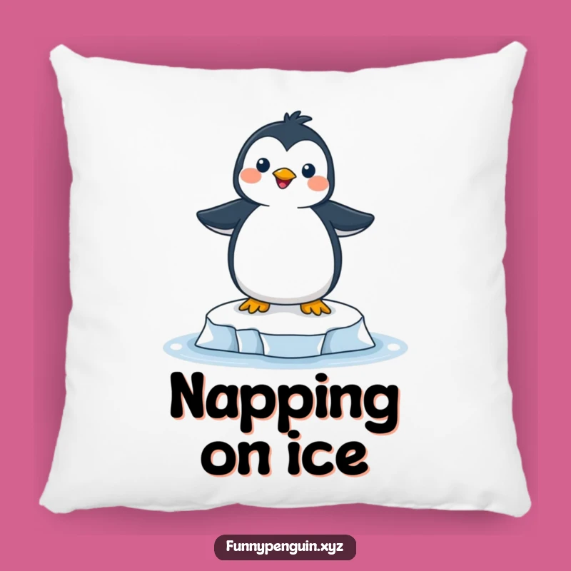 Funny Joyful Penguin Pillow - Comfy Ice Floe Comfort Gift
