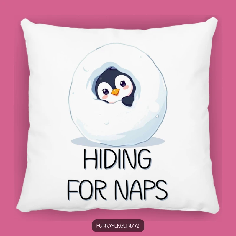 Soft Funny Penguin Pillow: Curious Penguin, Cozy Winter Surprise