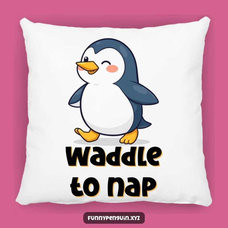 Soft Funny Penguin Pillow: Waddling Penguin, Cozy Cheerful Accent