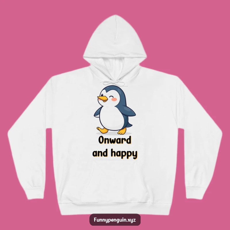Cozy Funny Penguin Hoodie: Waddling Penguin, Cheerful Warmth Gift