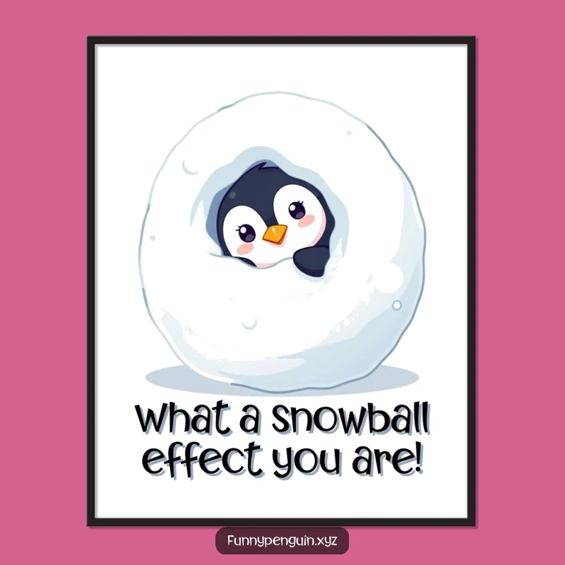 Funny Free Printable Wall Art: Curious Penguin 'What Lies Beneath' Downloadable Art