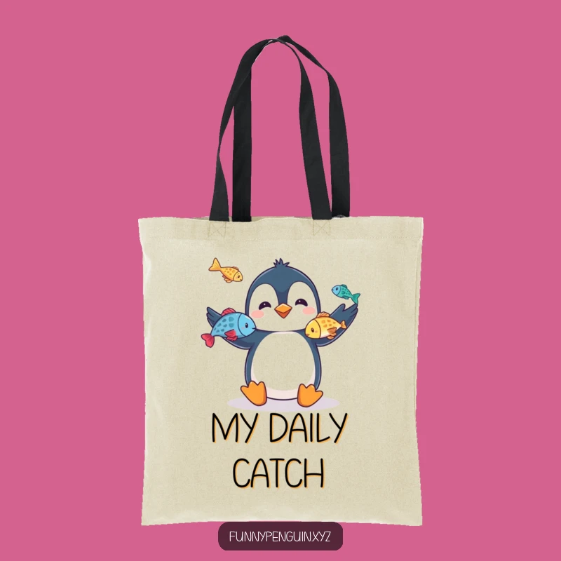 Funny Penguin Tote Bag: Juggling Penguin, Carry Your Talents